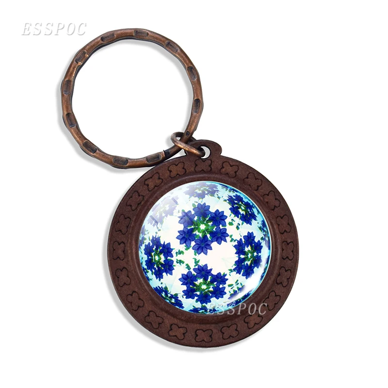 Брелок-калейдоскоп раньше искусство винтажная деревянная бижутерия