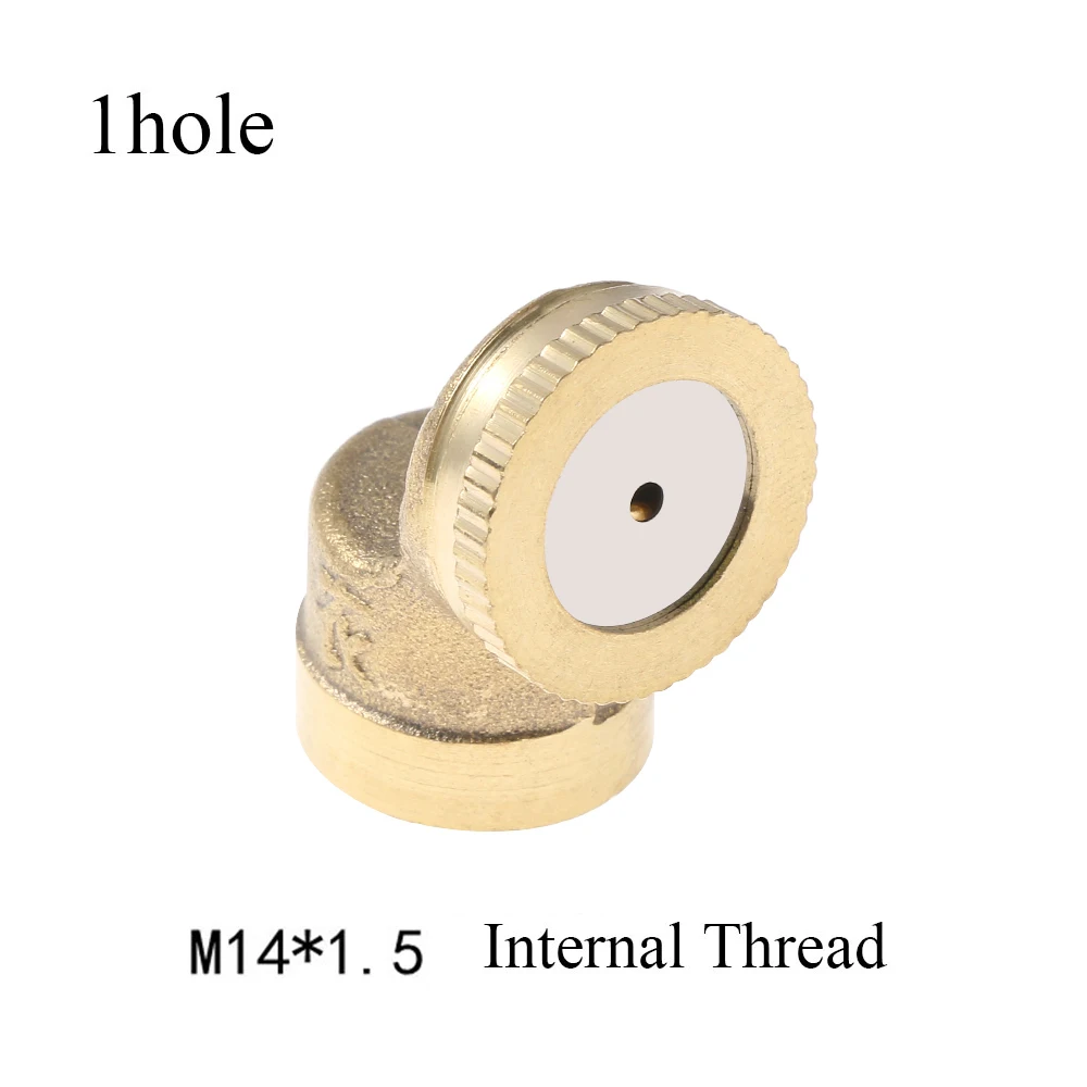1hole M14x1.5 насадка для запотевания, регулируемый коннектор для шланга, латунный распылитель, распылитель, распылитель воды, спринклеры для сада, ирригатия - Цвет: 1hole