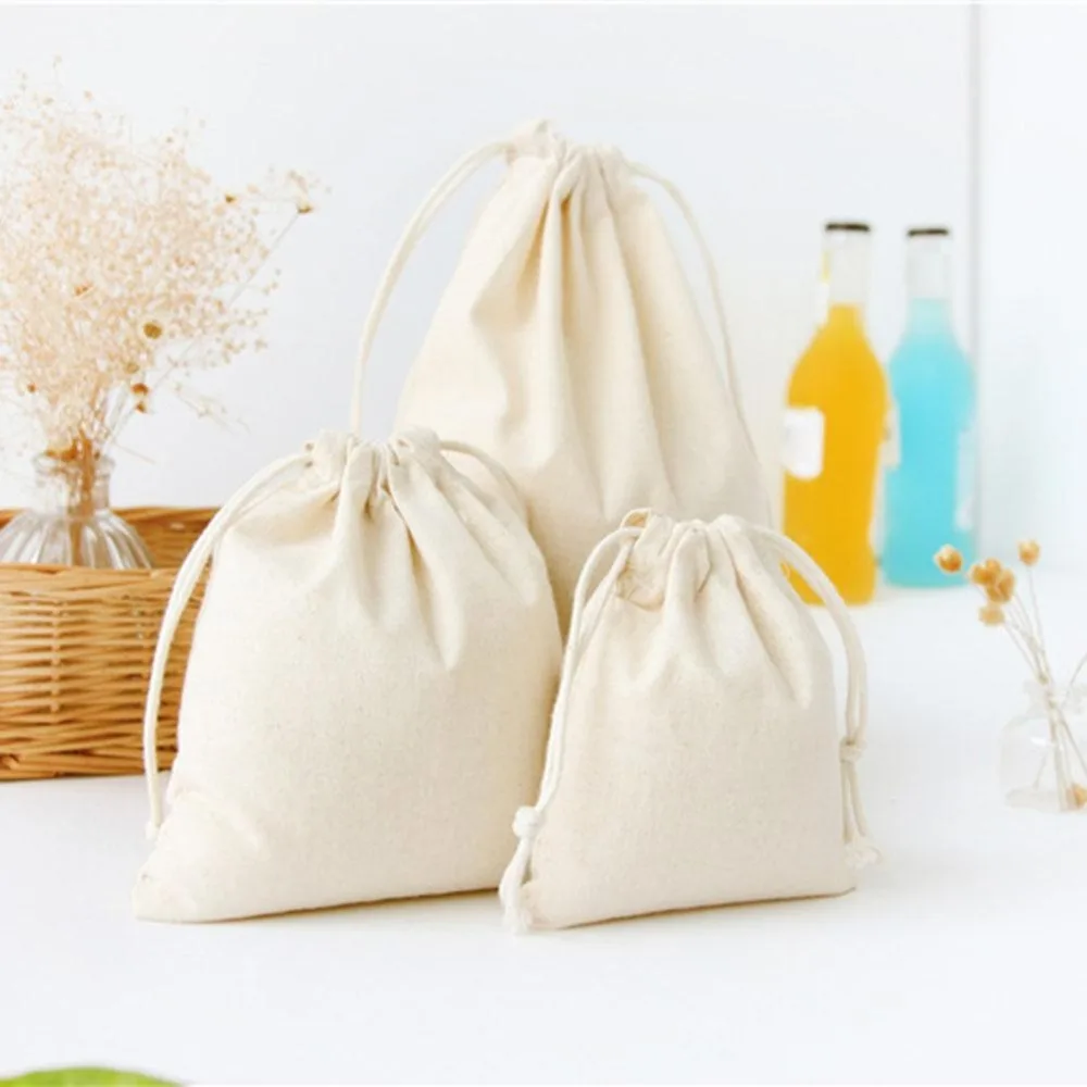 Многоразовая Хлопковая сумка для покупок на шнурке для женщин и мужчин, дорожная сумка для покупок, сумки для хранения на заказ
