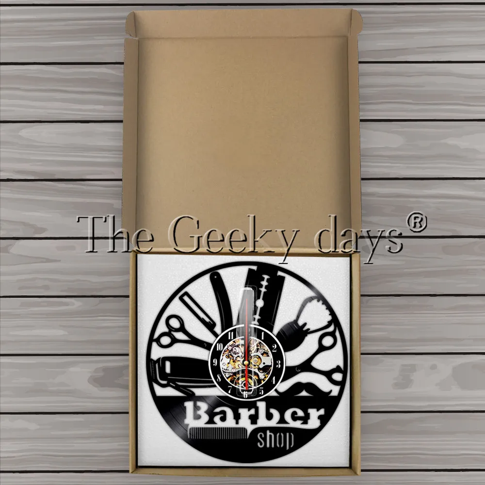 Парикмахерская салонный винил для волос запись настенные часы художественные