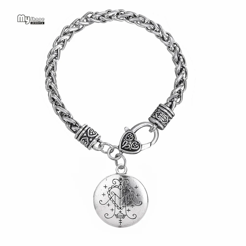 My Shape Ezili Freda Voodoo Loa Veve Charms ручная штамповка Vodoun Lwa Love Talisman цепь браслет Hoodoo