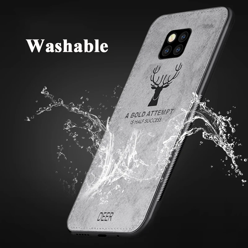 Классический тканевый чехол MUCHI для Huawei Mate 20 мягкая силиконовая рамка задняя
