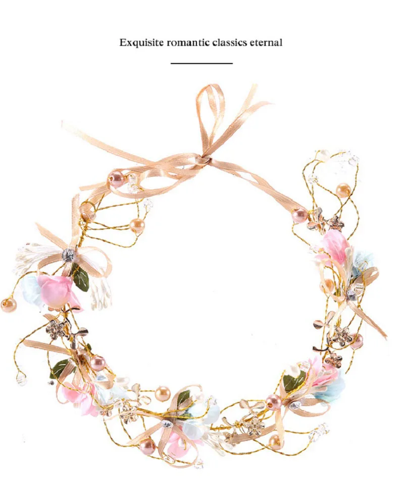 Модная Цветочная корона Свадебный детский венок Corolla богемный для волос