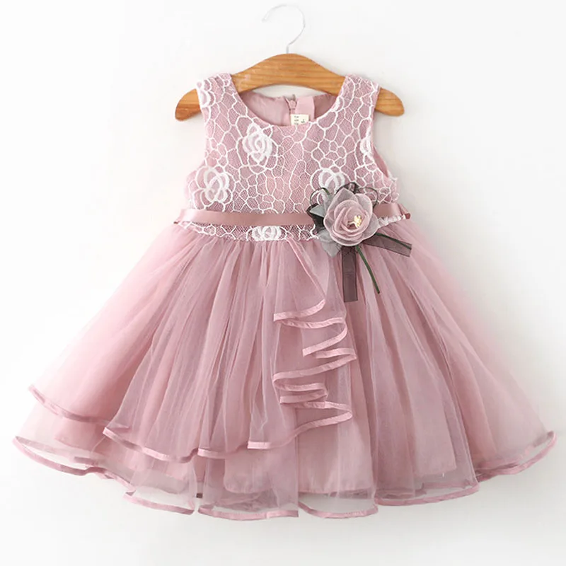 Детская одежда летнее платье для девочек кружевное принцессы мягкое газовое