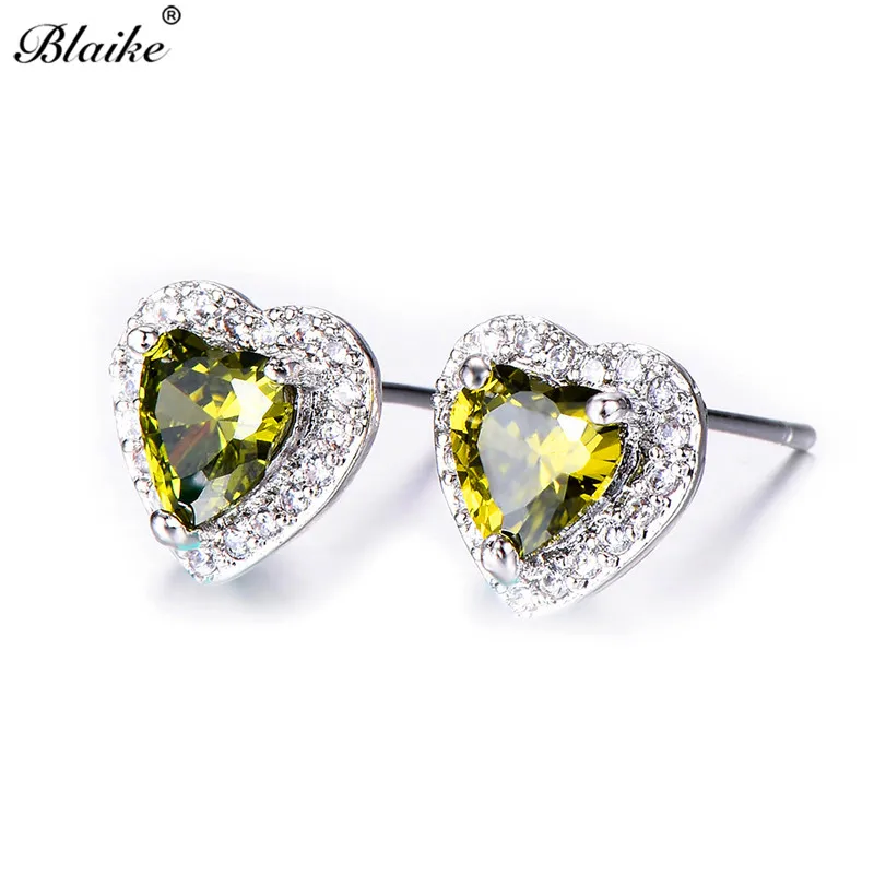Женские серьги гвоздики с кристаллом Blaike винтажное ювелирное изделие из