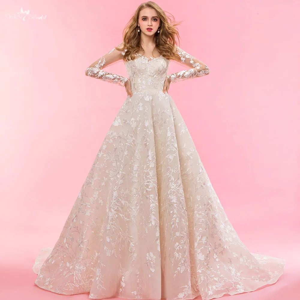 RSW1322 реальные фотографии Yiaibridal свадебное платье с длинным рукавом цвета