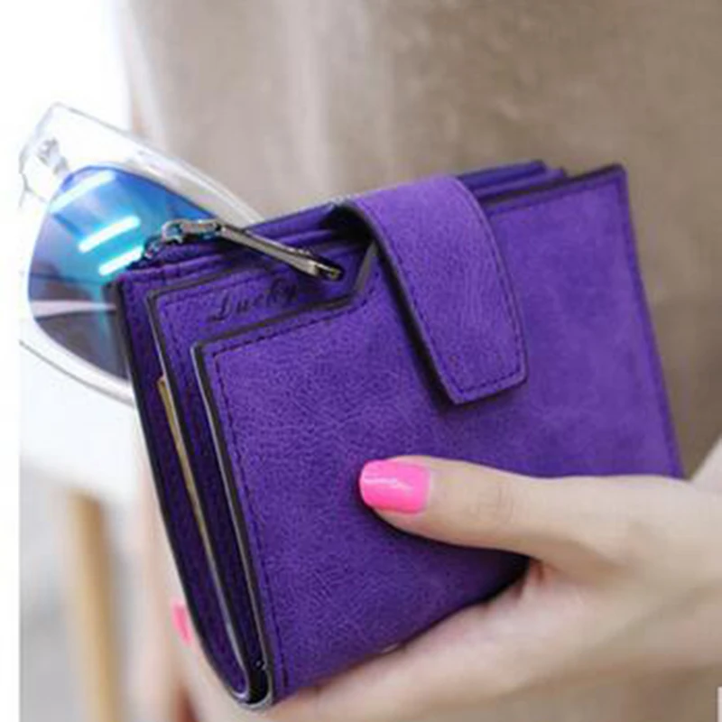 Женские кошельки короткие женские из искусственной кожи Матирующая сумка для