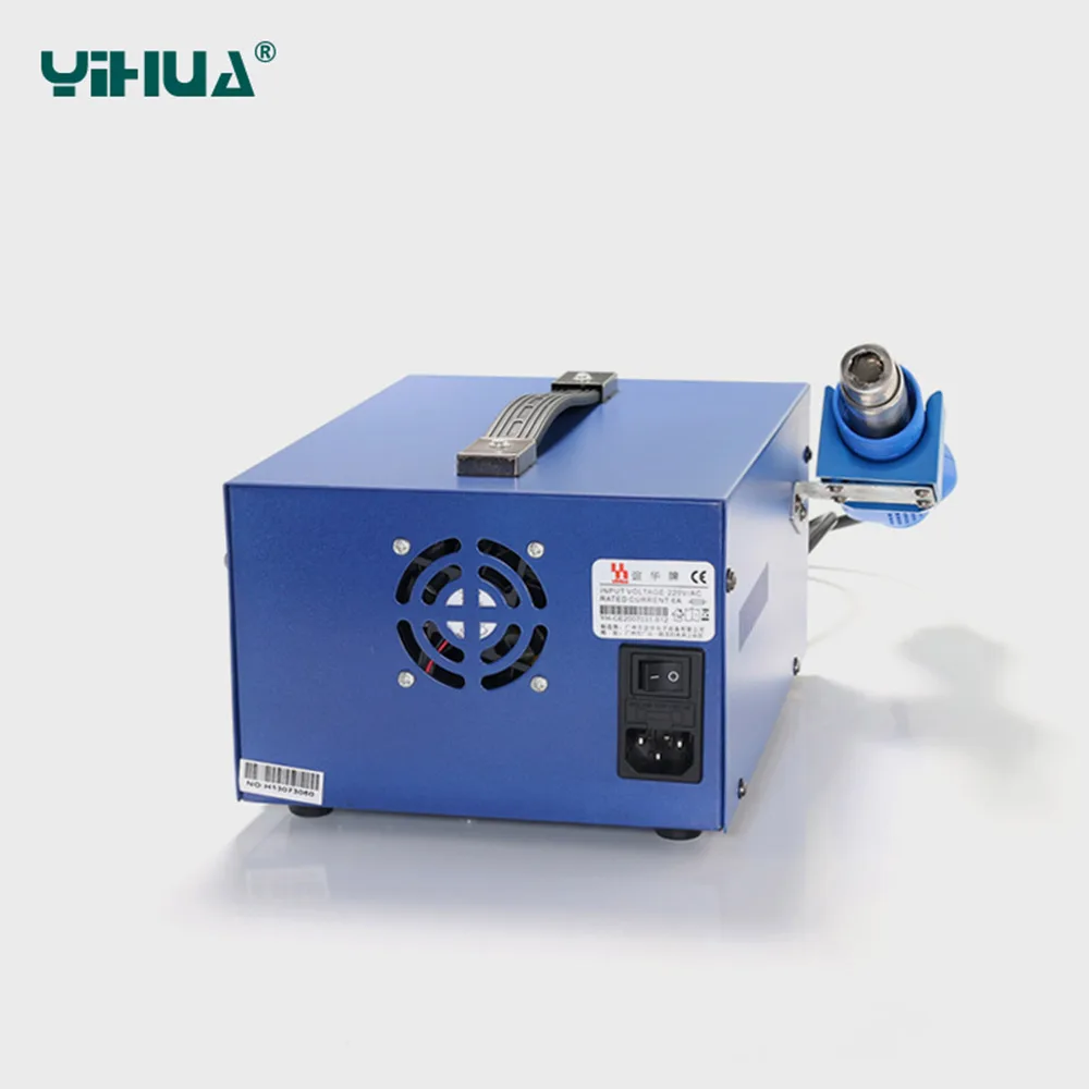 YIHUA 853D+ 3A паяльная станция фена паяльная станция с мощностью 3 в 1 паяльник 110 В или 220 В