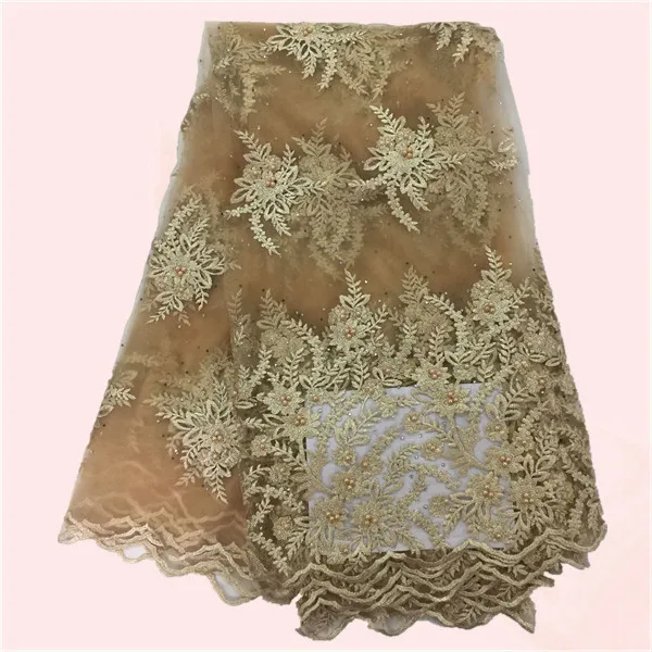 Великолепная свадьба/партии французский чистая кружевной ткани с бисером и