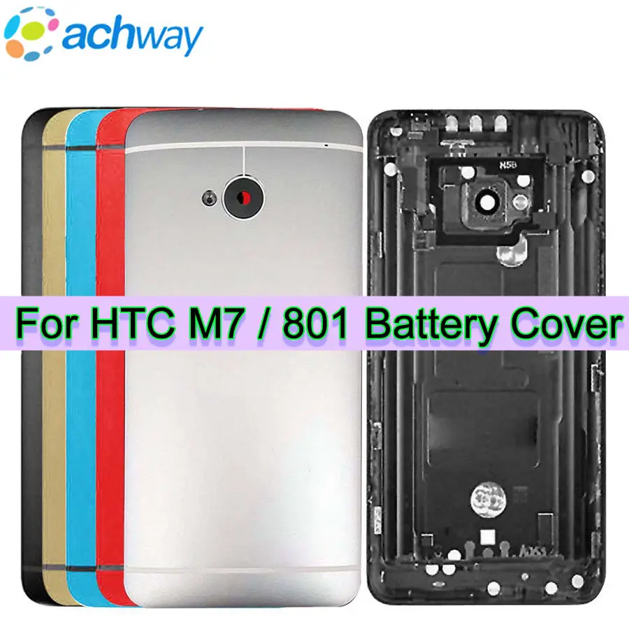 Задняя крышка аккумулятора для HTC one M7 801e 801n задняя корпуса ONE сменные детали