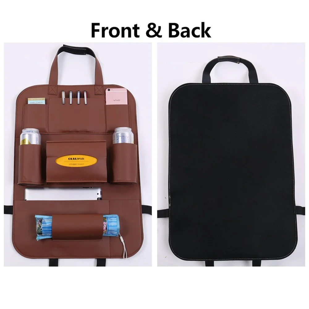 2 шт./пара искусственная кожа заднее сиденье для автомобиля подвесные сумки