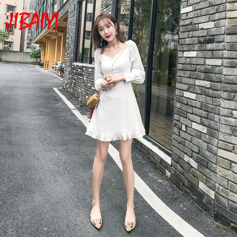JIBAIYI весеннее элегантное Плиссированное женское офисное платье рубашка