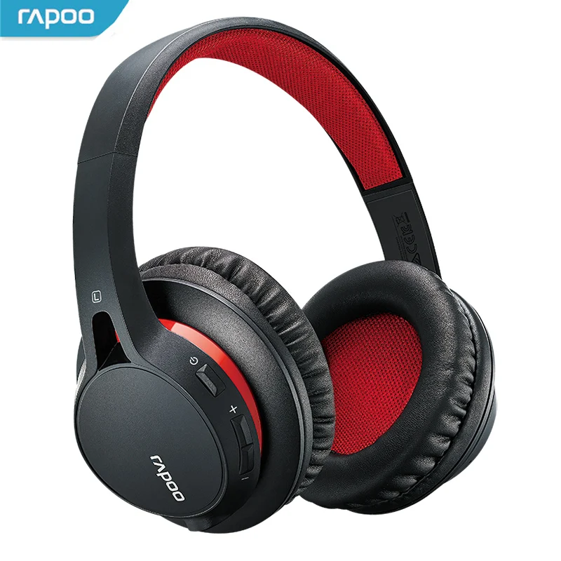 Rapoo S200 двухрежимные беспроводные Bluetooth наушники, стерео игровая гарнитура и проводное соединение 3,5 мм с микрофоном для ПК/ноутбука/телефона