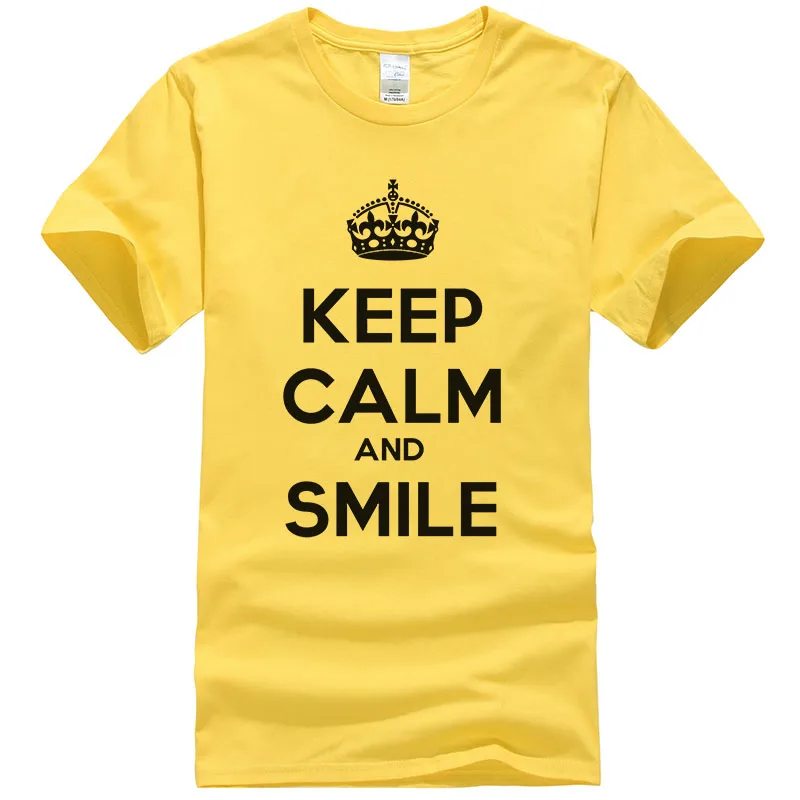 2017 Модные топы надпись Keep Calm And Carry On летняя футболка с принтом мужские и женские
