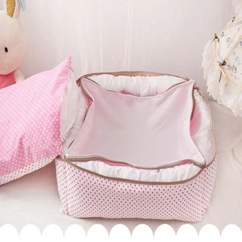 Элегантный розовый/синий горошек для питомцев щенков принцесс кровать собак