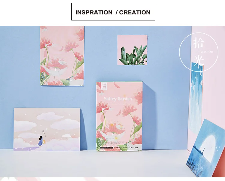 30 Pcs/Set Beautiful Salley Garden Postcard/Greeting Card/Message Card/Birthday Letter Envelope Gift Card