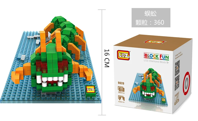 LOZ фильм пиксели 3D DIY Симпатичные алмазные строительные блоки фигурки Обучающие