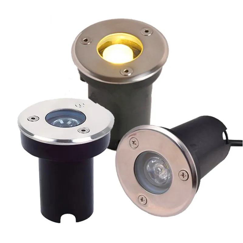 Уличный светодиодный подземный светильник 3 Вт 12 В DC RGB IP68 утопленный напольный светильник AC85-265V сада, сада, двора, пейзажа, подземный светильник ing