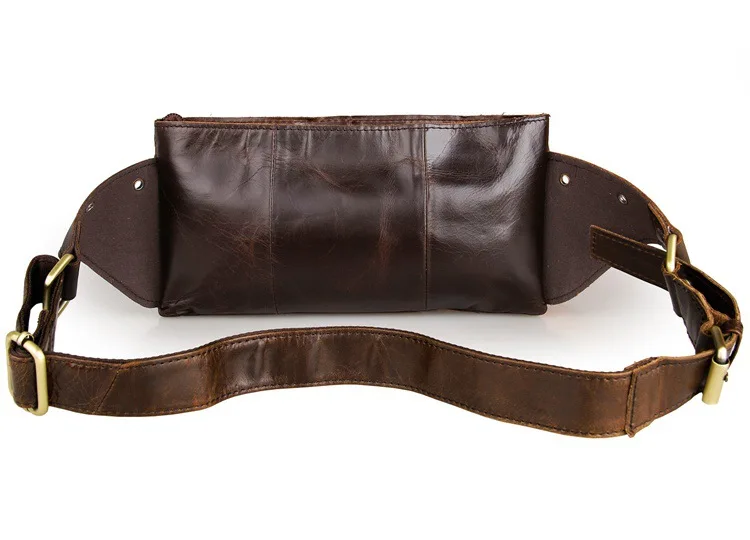 Men Waist Bag Cow Leather Pack Purse Belt Hip Bags 2018 Man Casual Travel Vintage Luxury Brand Brown Phone Designer | Багаж и сумки