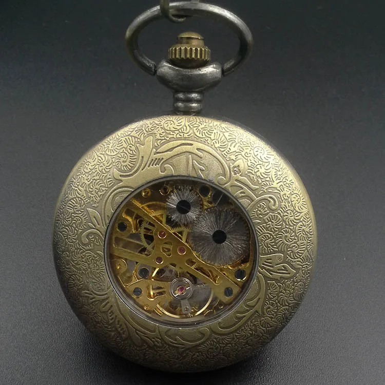 Бабочка насекомые Дизайн Бронзовый Тон Оптовая цена Механические карманные часы