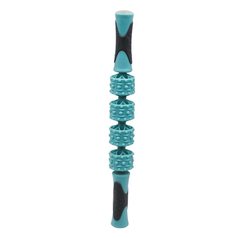 BYRIVER Muscle Trigger Point Spiky Ball Massage Stick Roller Leg Back Arm Neck Yoga Training Tool Handheld Cellulite Massager |