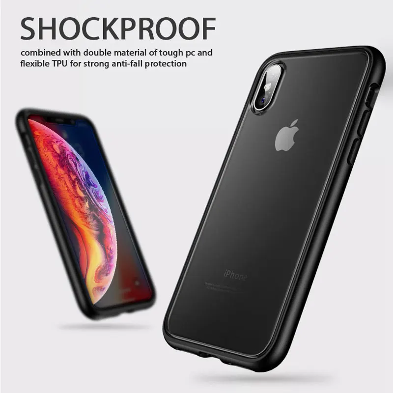 for iPhone Xs 5.8 inch Case Max 6.5 Luxury Ultra Thin Slim Matte Semi-Transparent Full Protect Cover Xr |