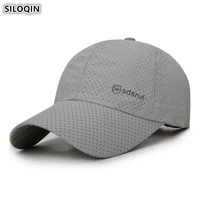 siloqin snapback cap adjustable size mens mesh breathable baseball caps womens fashion ponytail letter hat 2019 new sports cap
