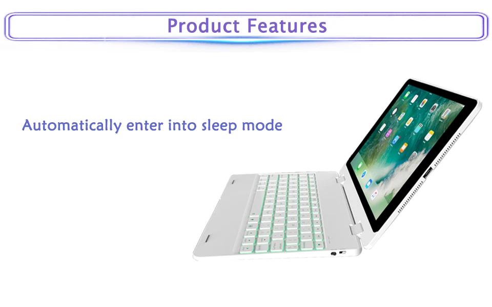 Ультра тонкий беспроводной Bluetooth клавиатура чехол с подсветкой для Apple ios ipad pro 9,7, / ipad, ipad air 1/2