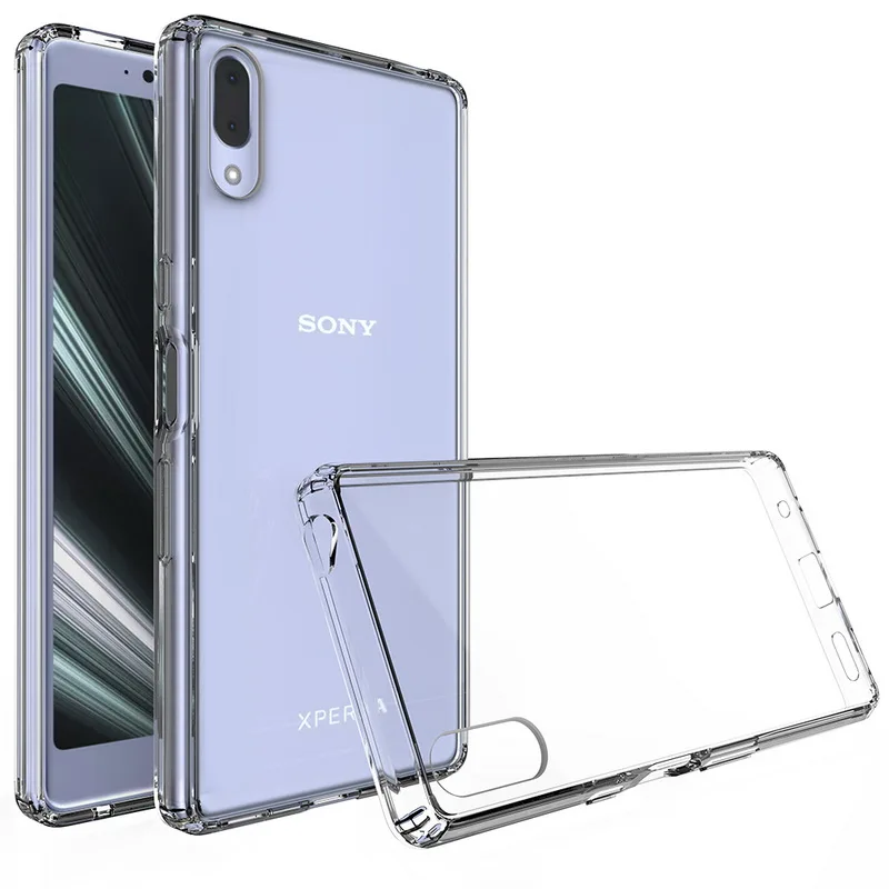 Для sony Xperia L3 чехол Кристальный Гибридный Бампер прозрачная твердая акриловая задняя крышка для sony Xperia L3 L 3 Защитные чехлы для телефонов Coque