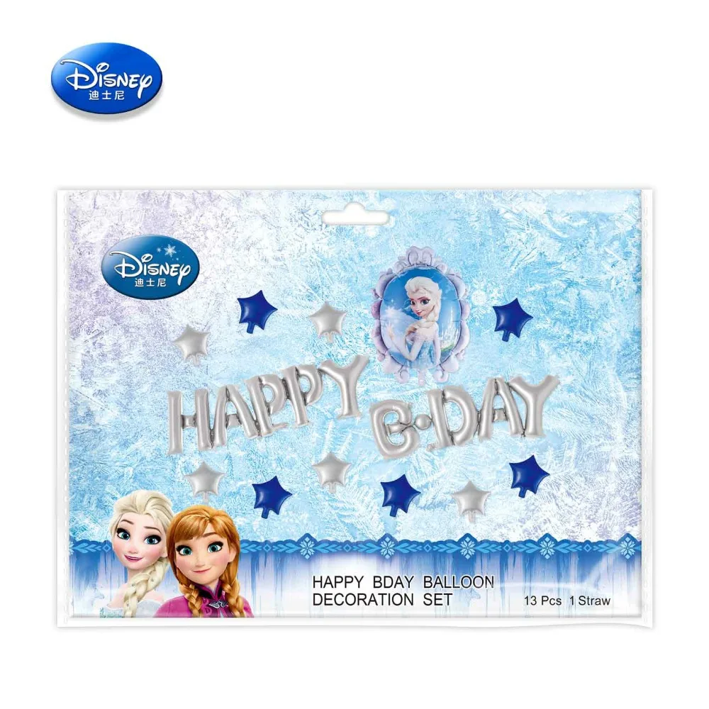 Disney Genuine Inflatable Toys Balloons Mickey Frozen Cartoon Birthday Party Mixing Balloon Set Toys