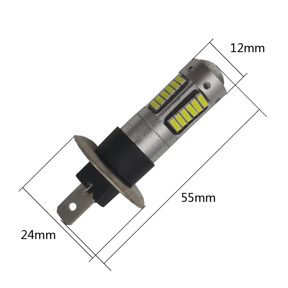 2 шт. авто светодиодный светильник H1 лампы 12V 24V 4014 чип бесполярности 30smd