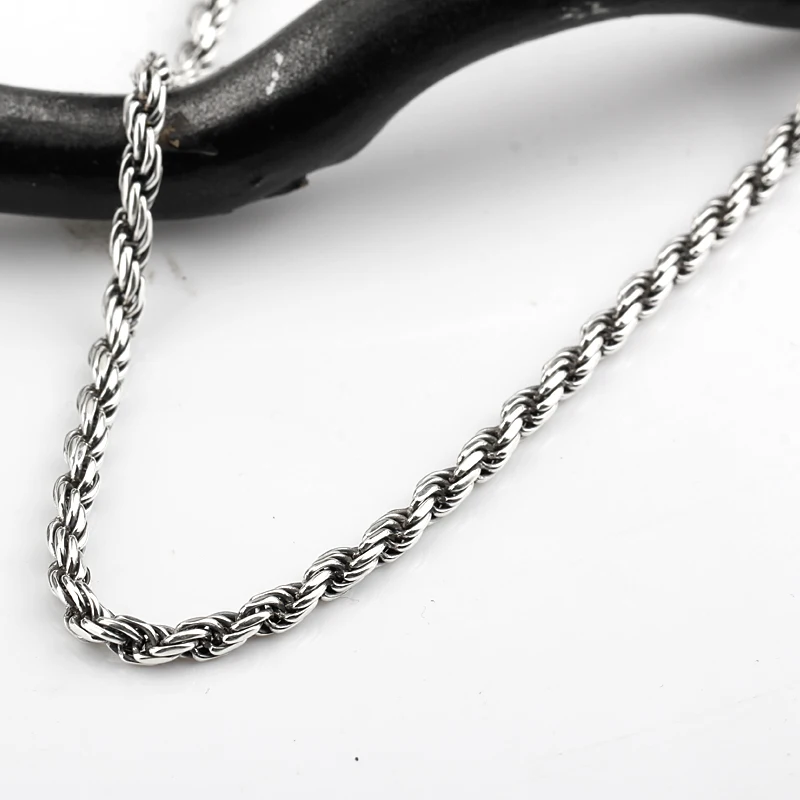 Винтажное ожерелье из серебра 100% пробы с витой веревкой|necklace silver necklace|authentic