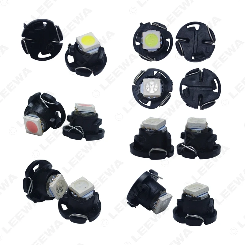 LEEWA 50X Авто T4.7 5050 1 SMD чип LED приборная панель Панель Светодиодная лампа