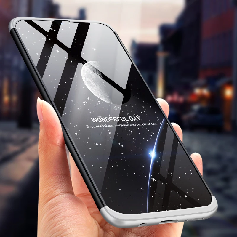 3 в 1 чехол для задней части корпуса Samsung Galaxy A10 A20 A30 A40 A50 A70 ПК Жесткий матовый