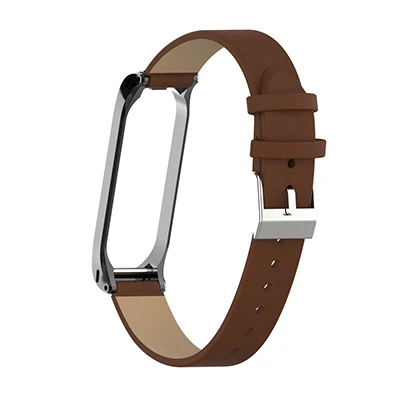 Brown Hangrui mi Band 4 ремешок из натуральной кожи для Xiaomi mi Band 4 band 4 браслет умные часы mi Band 4 умные аксессуары - Цвет: Brown