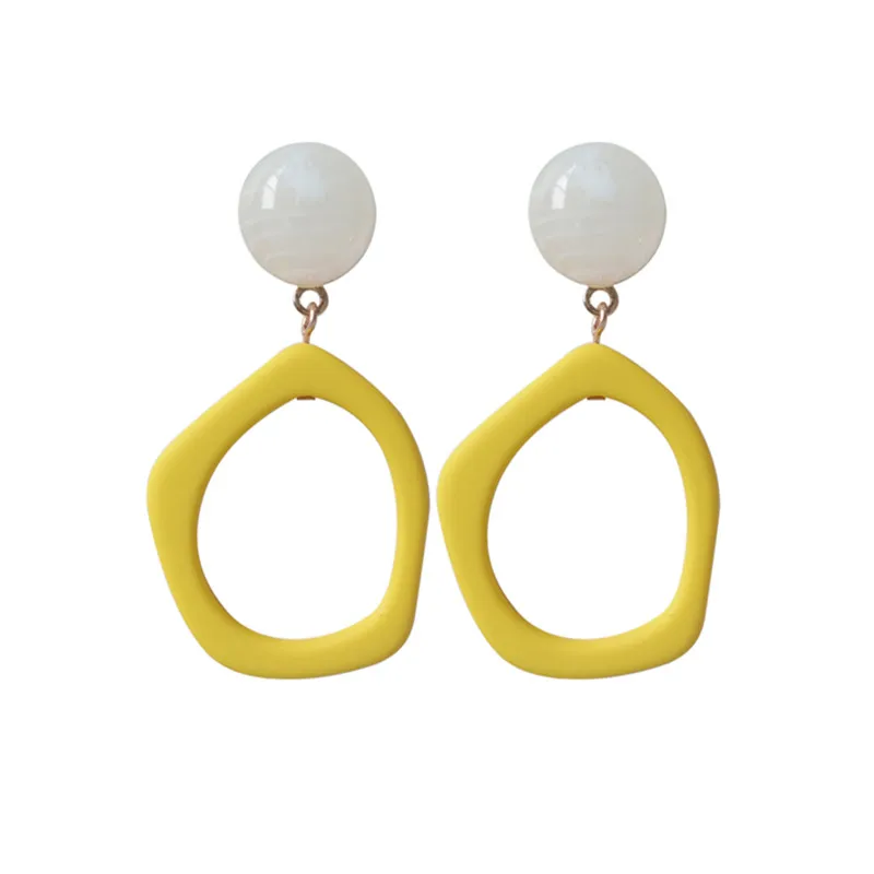 

Kshmir Earring Female Korean Ethos Earrings Irregular Geometric Earrings Resin Geometric Refined Earrings Girl's Birthday Party