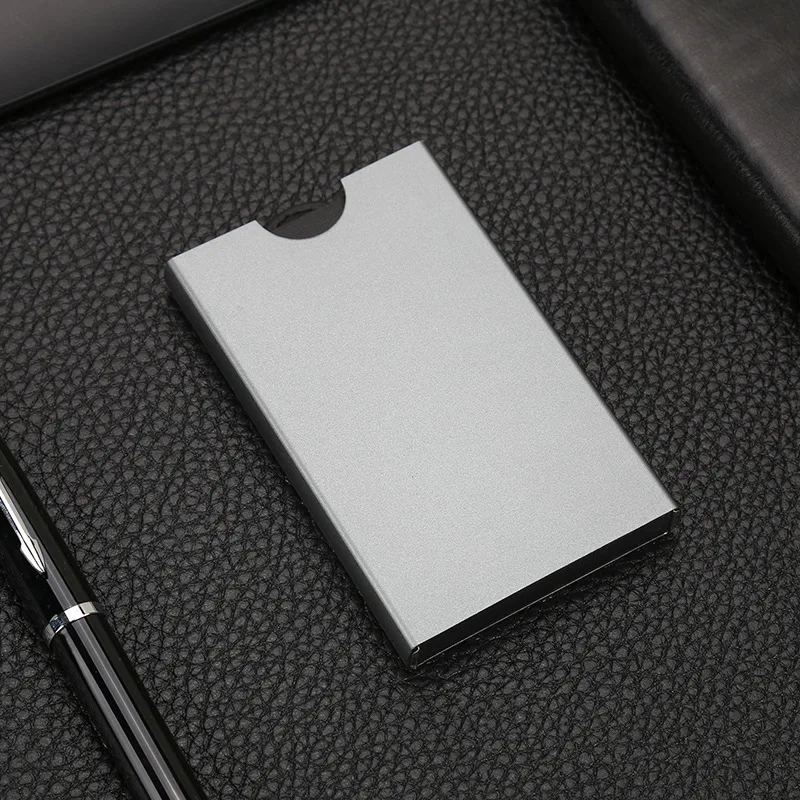 Бизнес-дизайнер держатель кредитной карты RFID металлический Кошелек Металлическая Противоугонная Выдвижная коробка из алюминиевого сплава чехол маленький кошелек
