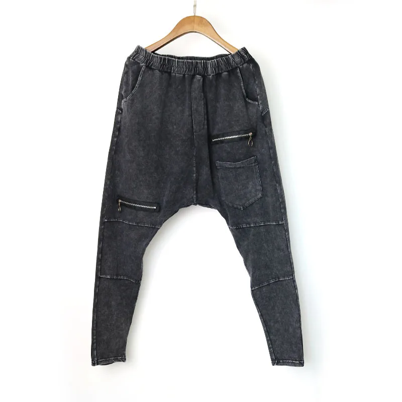 PRBYLDX Модные женские шаровары панк Рок Calca Feminina широкие брюки Pantalon Femme женская