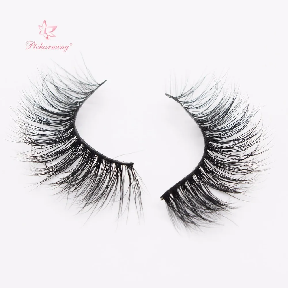 Ptcharming норки ресницы Накладные мягкой натуральной ручной поддельные глаз ресниц