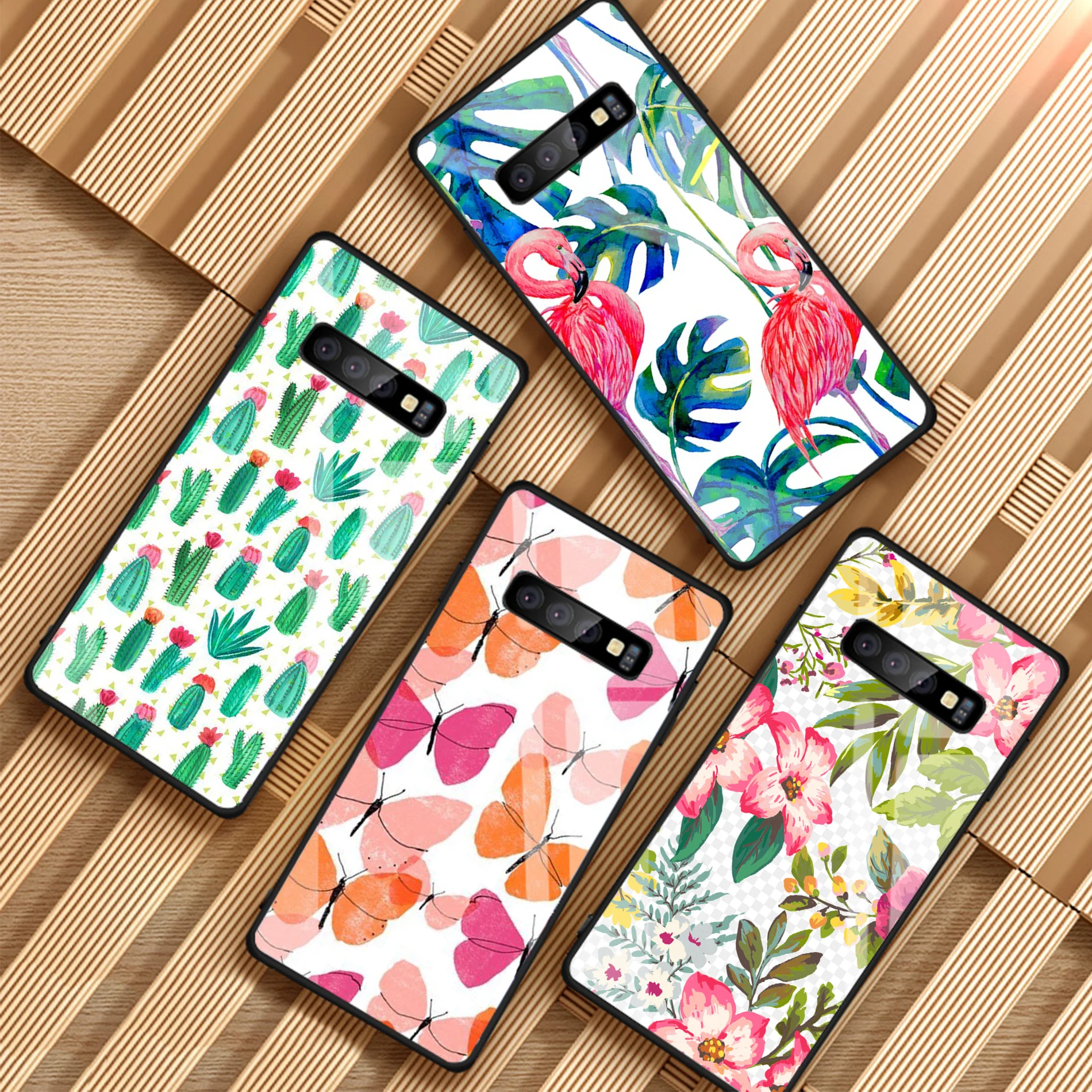 Жутким черепом сотовый Чехол из закаленного стекла для телефона для samsung Galaxy A6 A6S A8 A8S J6 J8 S8 S9 S10 PLUS, NOTE 8, 9