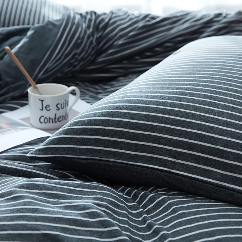 Комплект постельного белья для мужчин и женщин 100% хлопок трикотажная ткань 4 шт. в