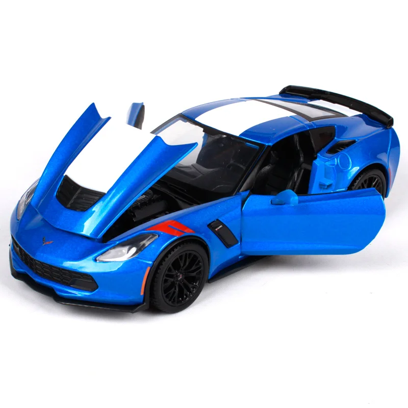 Maisto 1:24 2017 corvetto grand sport синий серый автомобиль литья под давлением Модель гоночного