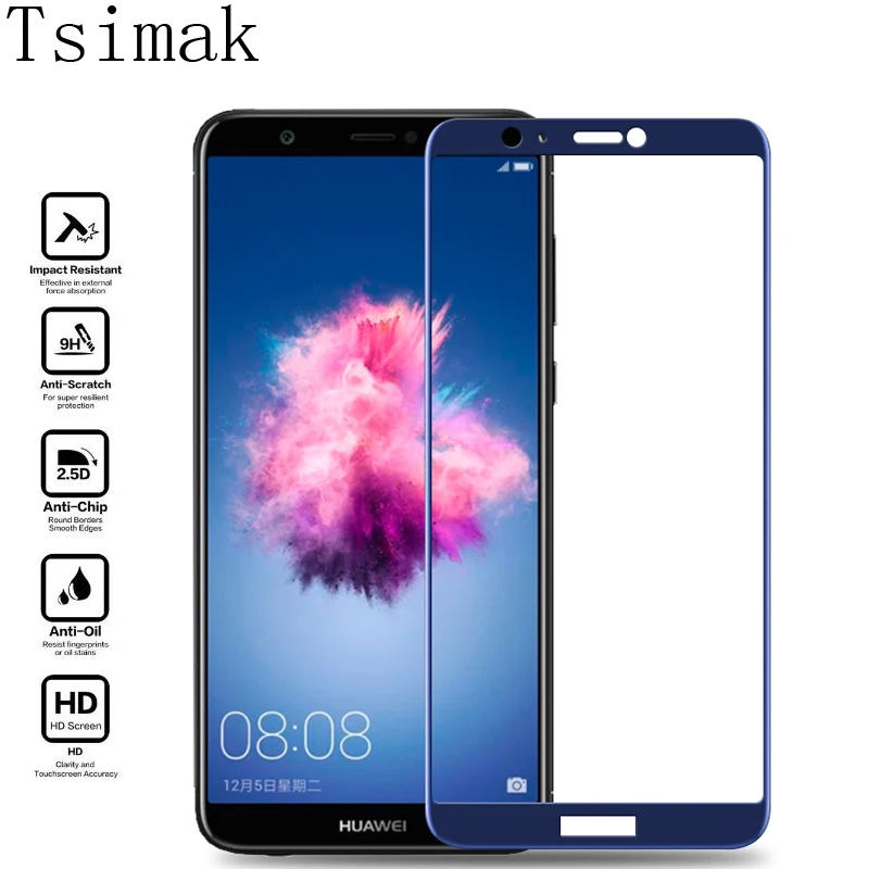 Tsimak закаленное Стекло для Huawei Honor 7x P Smart заказать 7 s Экран Full Cover защитная плёнка из