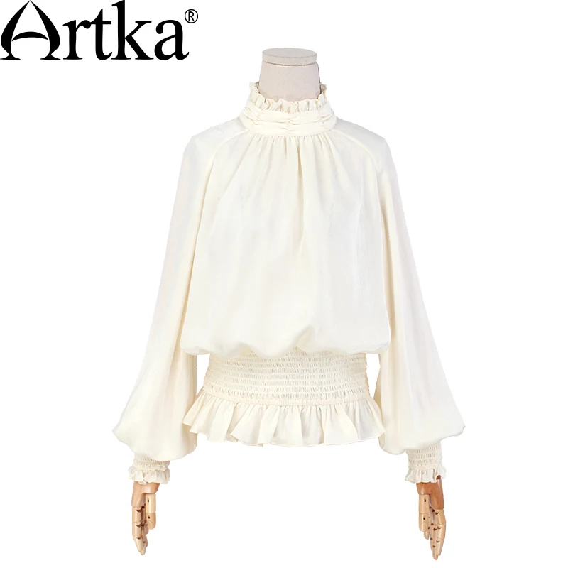 Artka Женская Осенняя Новинка 2 цвета подходящая ко всему рубашка винтажный