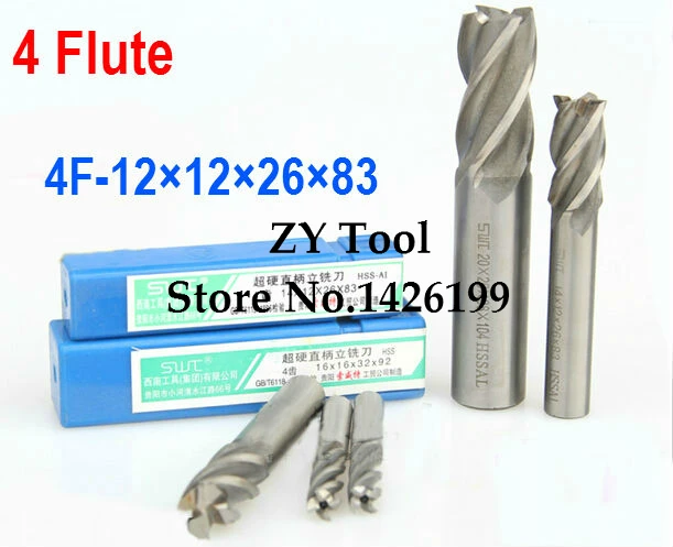 

5pcs/set 12.0MM 4 Flute HSS&Aluminium endmill milling cutter CNC Bit Milling Machine tools Cutting tools.Lathe Tool,router bit