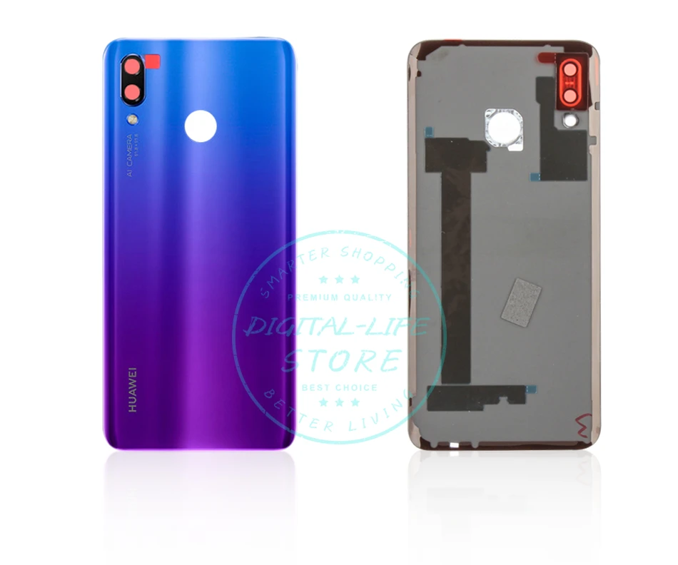 Для huawei Nova 3 задняя крышка батареи корпус камера Стекло huawei Nova3 задняя батарея замена двери Ремонт Запчасти