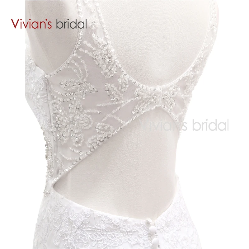 Vivian's Bridal многослойное свадебное платье Русалочки с бисером блестками кружевом