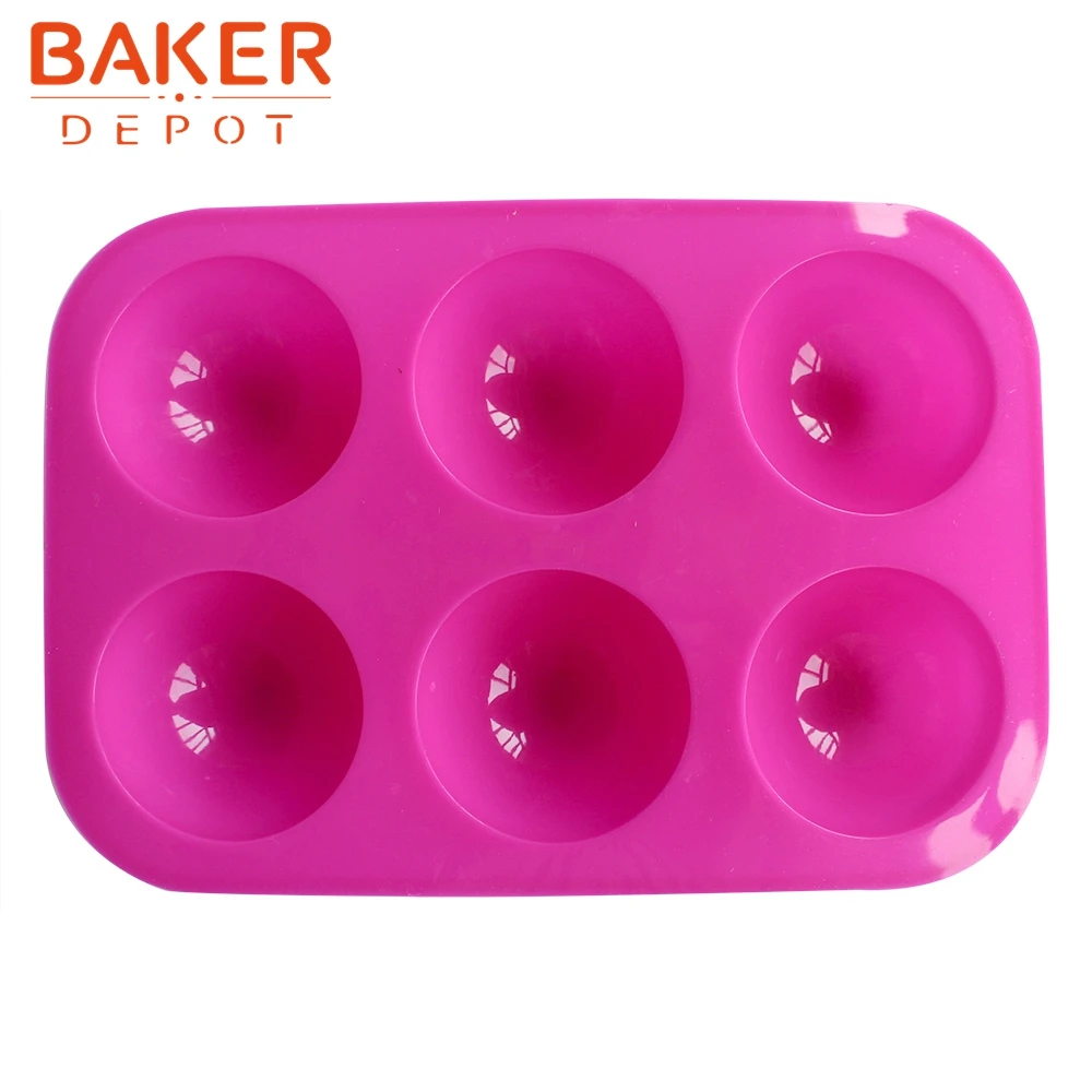 BAKER DEPOT DEMO силиконовая форма для торта 6 отверстий полусферическая Форма мыла ручной работы силиконовые формы для шоколада размер отверстия диаметром 2 дюйма