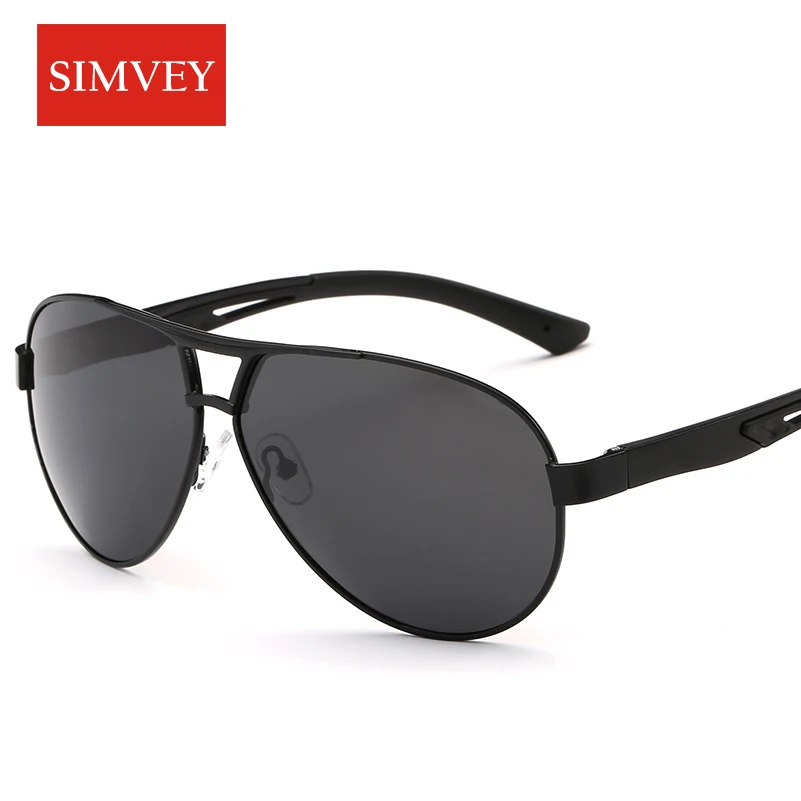

Солнцезащитные очки Simvey мужские, Поляризованные авиаторы из алюминия, с защитой UV400