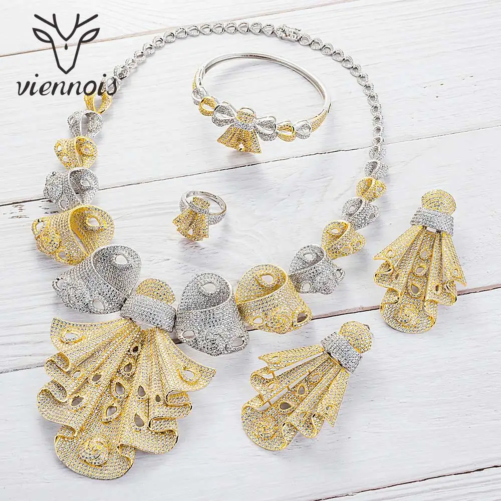 Viennois золотой/смешанный цвет ожерелье набор для женщин геометрические свисающие